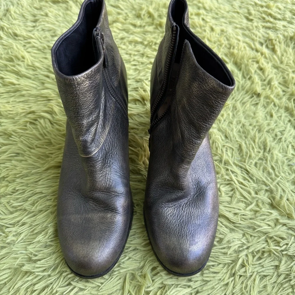 Cole Haan Nike Air Cassidy Black Leather Ankle Boots Size 10